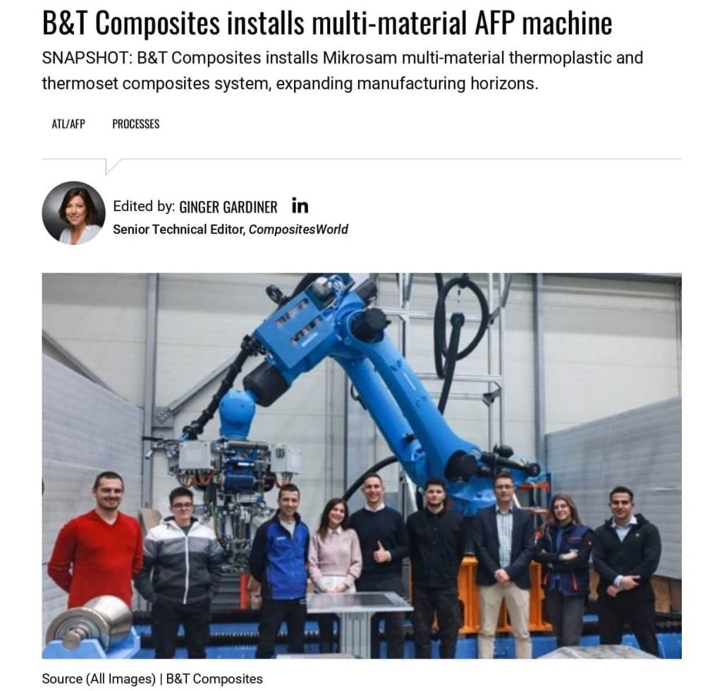 B&T Composites Featured in Composites World for Advanced AFP ...